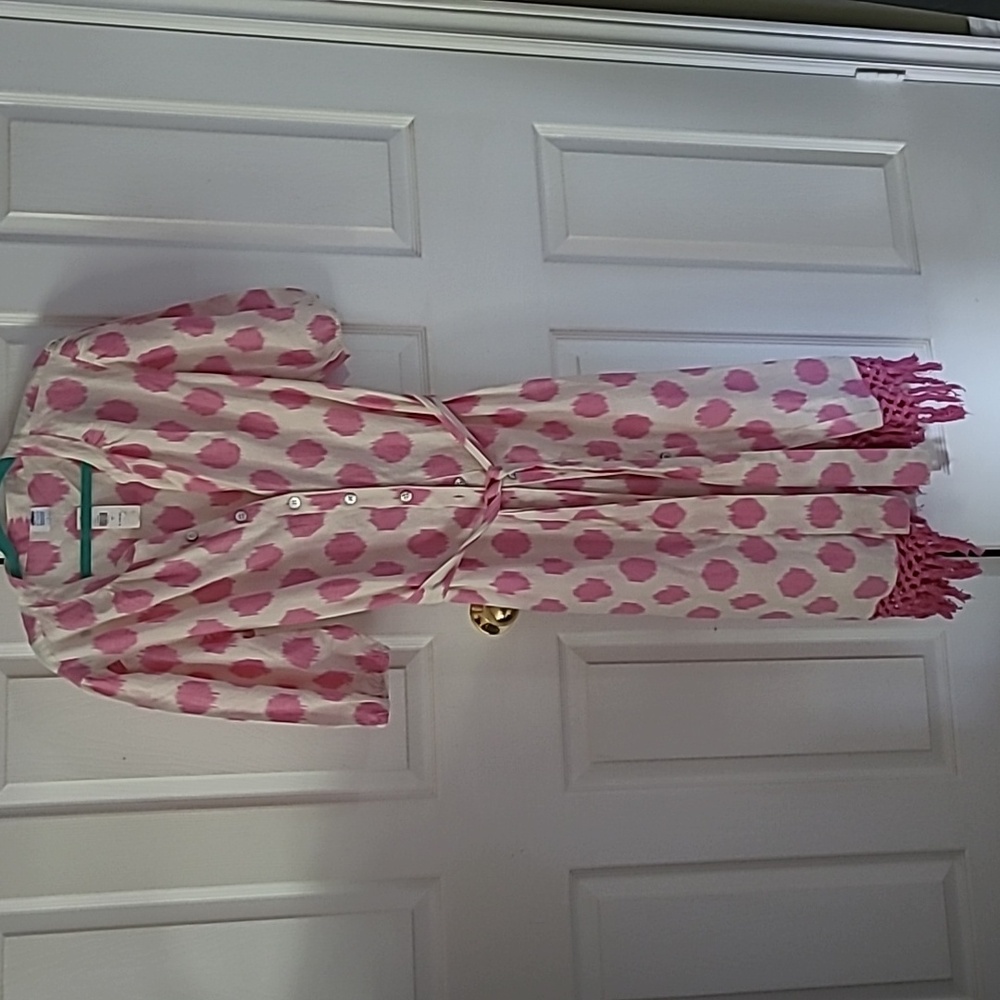 NWT MER ST. BARTH Estelle Women's Fringed Shirtdress - Picture 3 of 6